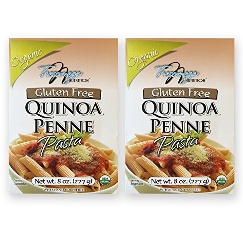 TresOmega Nutrition–Organic Quinoa Penne Pasta–Made with Organic Quinoa, Rice & Amaranth for A Meal High in Protein & Fiber– 2, 8 oz. Boxes