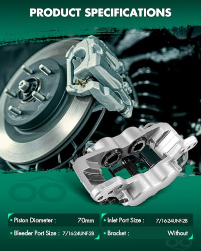 Image of SCITOO 188101 Front & Rear Right Disc Brake Caliper Fit For International Harvester For 4100 2009-2011,For International For 4300 2009-2013,For International Harvester For 4400 2009-2011, 4 Pistons