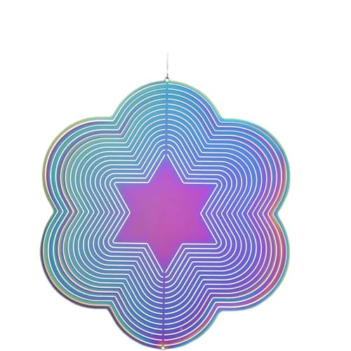 Spinner à vent 3D en métal violet avec structure cinétique suspendue - 2