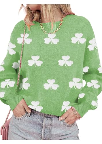 Image of Women's Bright Pink Fuzzy Valentine Hearts Drop Shoulder Sweater Casual Heart-Shaped Long Sleeve Pullover Tops