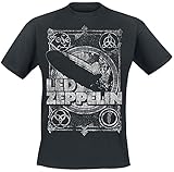 led zeppelin t shirt Ajuste : Regular PHM Led Zeppelin Shook Me Hombre Camiseta Negro M 100% algodón Regular