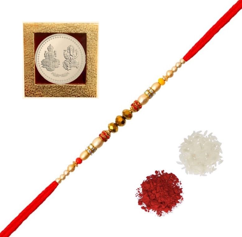 Image of Rakhi /Rakhi for Brother /Rudraksha Rakhi /Send rakhi to USA /Rakhi for Brother with Gift Set /Rakhi Bracelet /rakhi for brother and bhabhi /Rakhi Set