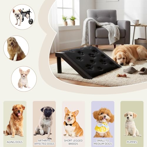 Dog Ramp for Stairs, Heavy Duty Metal Frame Non-Slip Pet Ramp with Sponge Padding Surface, 200 lbs Capacity, Safe Climbing for Small, Senior & Short-Legged Dogs (paw-2 Pack) by ZJDJEZJD - Used condition - Image 4