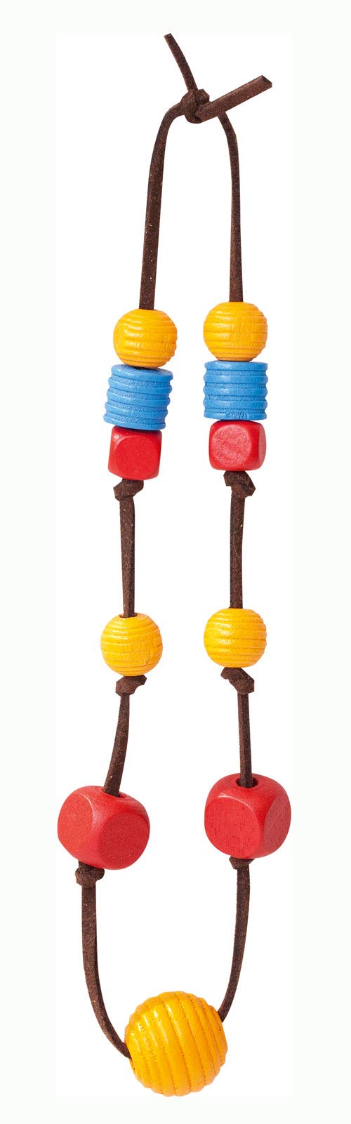 Folia 2298 - Holzperlen, eckig, 88 Stück, bunt sortiert