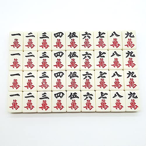 Juego de mesa Mahjong chino con 144 fichas miniatura 6