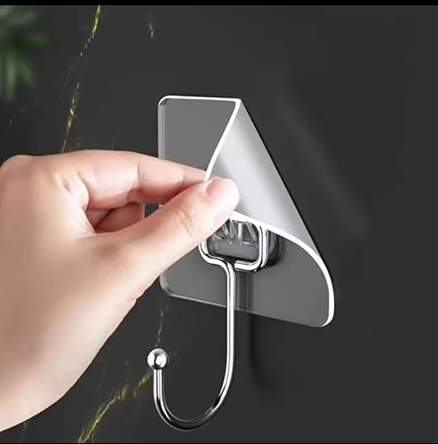 Miniatura 8 de Generic ZJH-G-BST008 - Ganchos autoadhesivos transparentes ultra fuertes de 50 libras (máx.), ganchos de pared resistentes para cocina, baño, techo