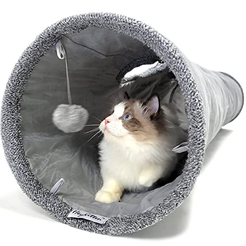 Heykitten 12 X 50 Collapsible Crinkle Cat Play Tunnel, Hide-And-Seek Pet Toys For Indoor Kittens, Puppies, Bunnies, Rabbits And Small Dogs #TOP7