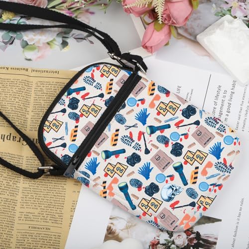 VAMSII Future Forensic Scientist Gift Forensics Design Crossbody Bag Death Investigator Travel Bag Criminologist Gift3