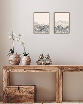 インテリア　アート Amazon.com: ARTZIO Framed Canvas Wall Art–Minimalist