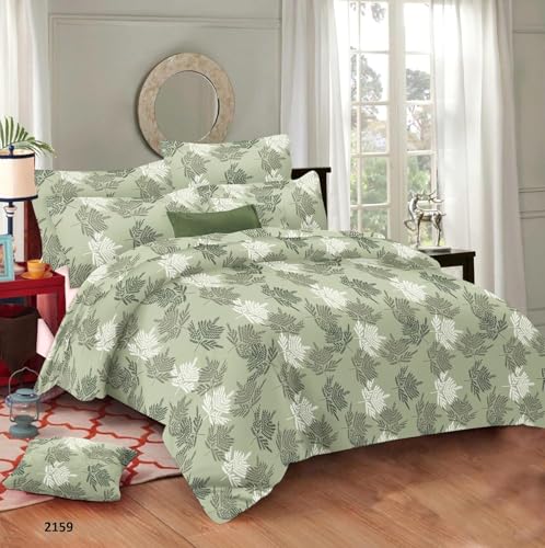 Image of Trance Home 100% Cotton Printed Fern Paradise Green Duvet /Comforter Cover (60 x 92 Inch) | Single Size Zippered