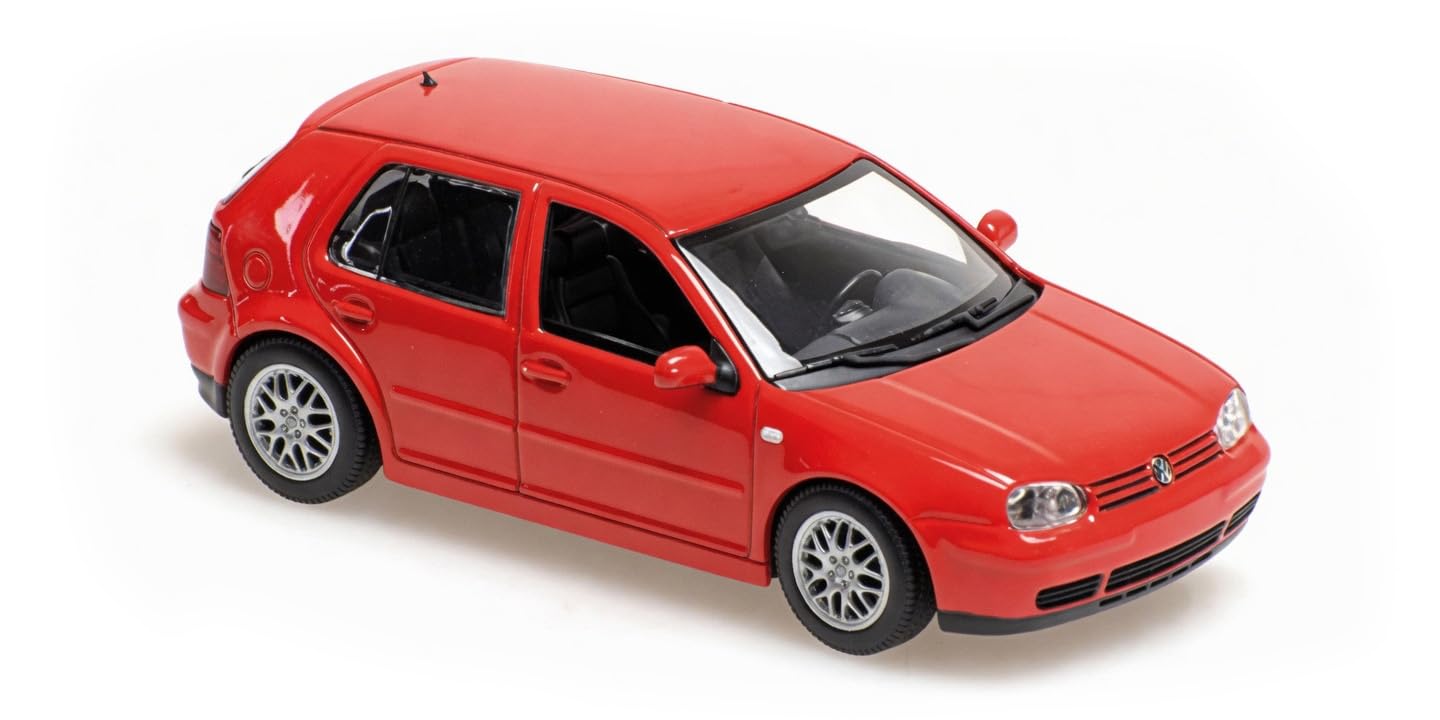 Minichamps Modellino Auto Volkswagen Golf IV Red 1999 Scala 1/43 Metallo da Collezione