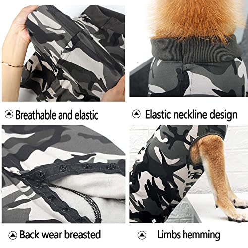 Image of Surgery Suit for Dogs Recovery Suit Abdominal Wound Puppy Surgical Clothes Post-Operative Vest Pet After Surgery Wear Substitute (XXL, Camouflage)