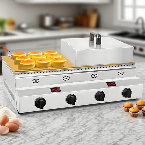 Máquina comercial para hacer panqueques y soufflés con placa de cobre antiadherente para uso en cocina y restaurante