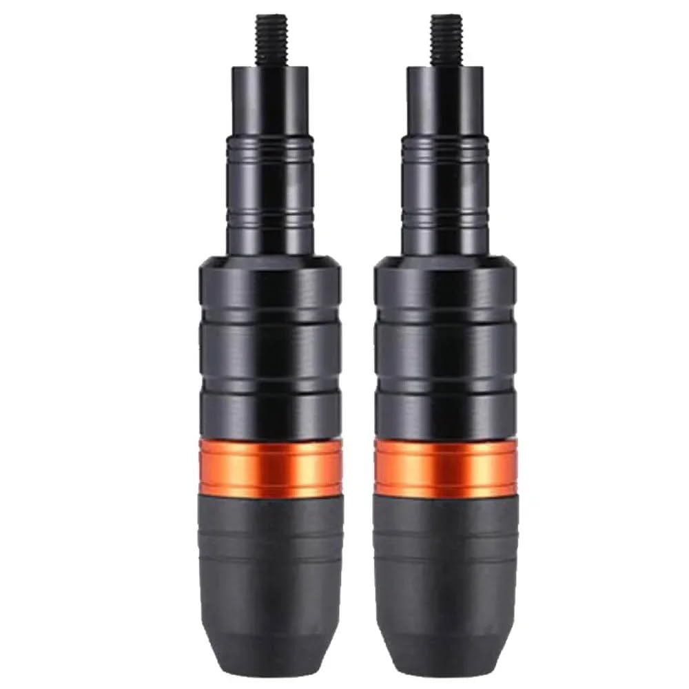 2x Motocyklowy pręt antypoślizgowy skuter motocykl CNC aluminiowy silnik pęknięcie rama przesuwna ochraniacz drążek 8mm(Orange)