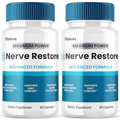 (2 Pack) Nerve Restore Capsules, NerveRestore Supplement Advanced Formula, Nerve Restored Premium Natural Ingredients Damage Support for Overall Health & Wellness, Nerv Restore Pills Reviews (120 ct)