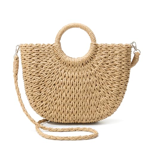 Bolso Tote de playa de paja para mujer 2026 miniatura 1