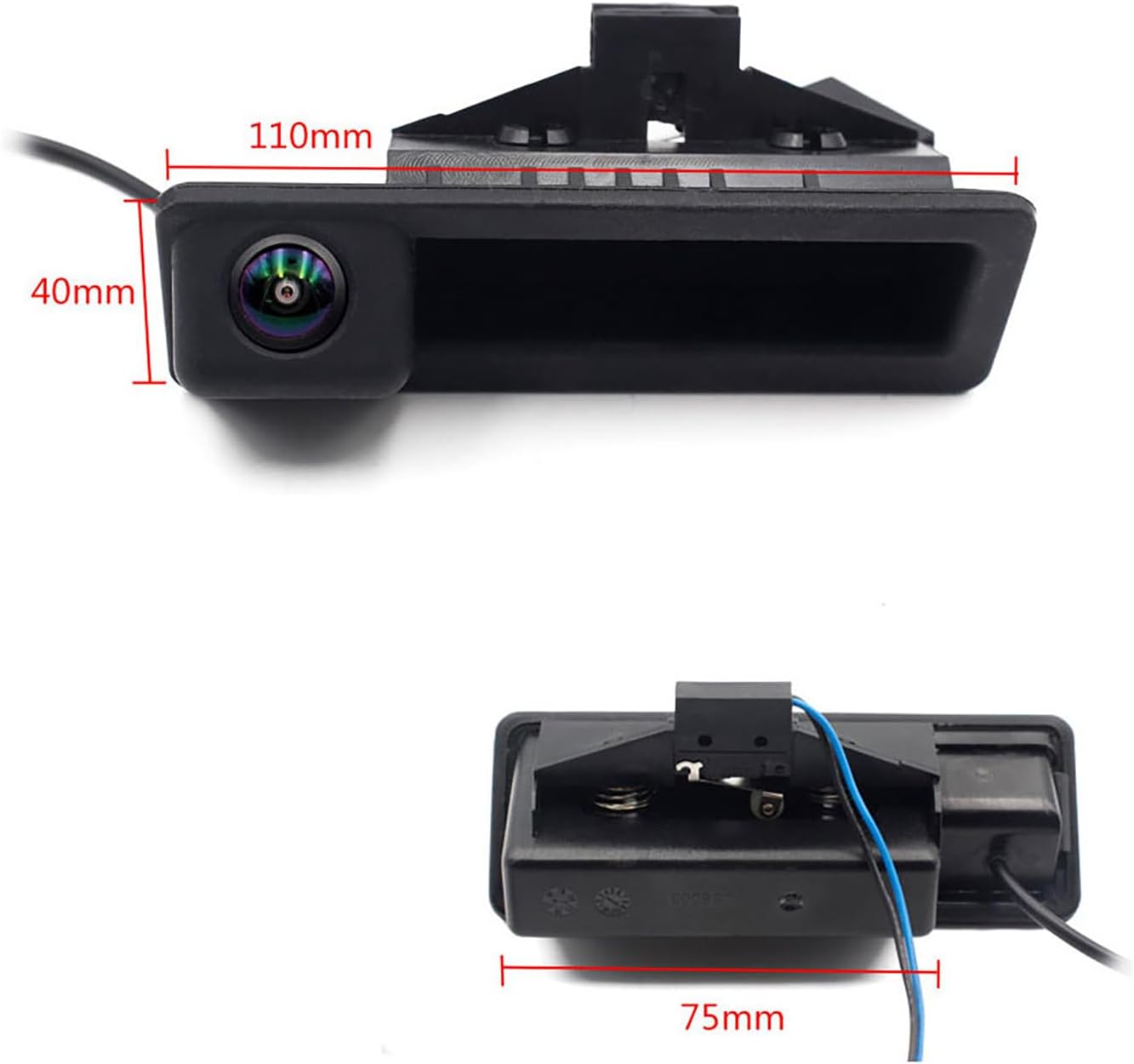 Vehicle Backup Camera CCD Compatible for BMW E82 E88 E84 E90 E91 E92 E93 3 5 Series X1 5 6 320i 335i Car Rear View AHD 1080P Camera Reverse Parking Fisheye Lens Waterproof Cam Car Trunk Handle Camera