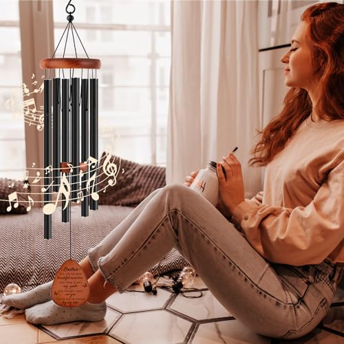 Image of Memorial Gifts for Loss of Brother,Memorial Wind Chimes 25'', Loss of Brother Sympathy Gifts, Home Decor Outdoor Garden, Soothing Melodic Tones with Mute Option