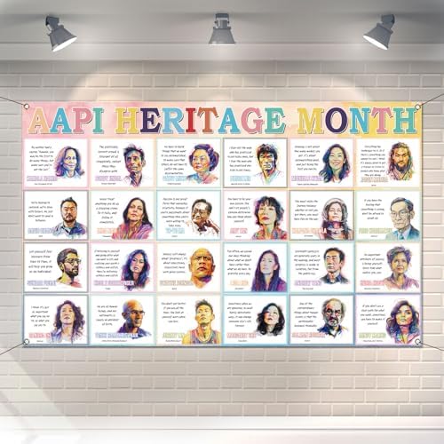 Amazon.com : Buxiuer AAPI Heritage Month Photo Booth Backdrop Art ...