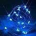 Pack of 6 LED Moon Lights 20 Micro Starry LEDs on Copper Extra Thin Silver Wire, 2 x CR2032 Batteries Required and Included, 7 Feet for DIY Wedding Centerpiece or Table Decorations (Blue)