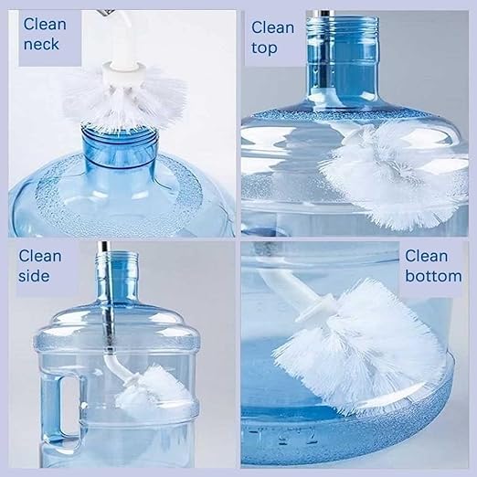 Image of Can Cleaning Brush / 360 Rotating Long Handle Cleaner Brush / 20 LTR Water Can Cleaning Brush, Multicolour, Plastic Pack of 1