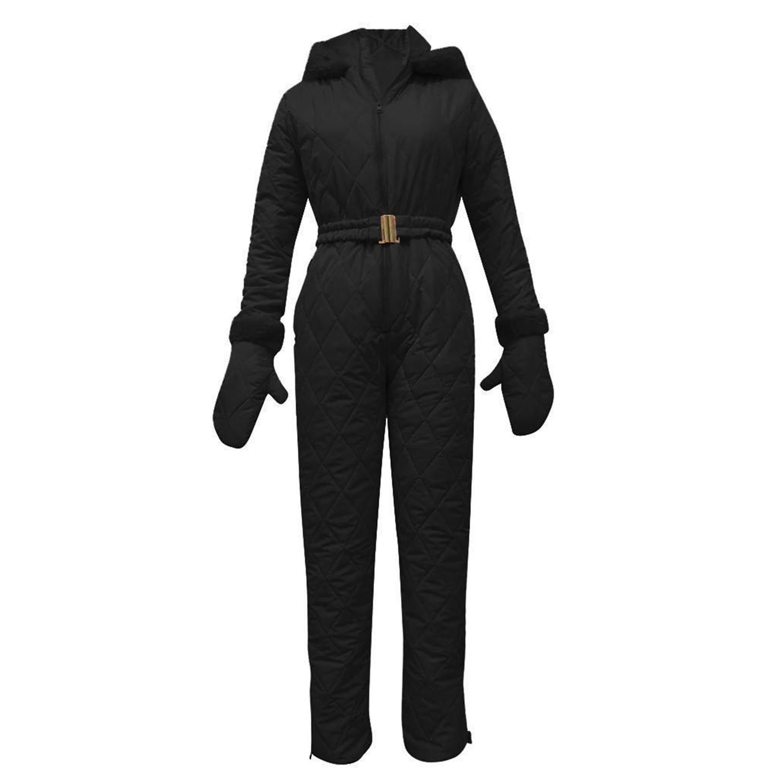 Skianzug Damen Einteiler Eng Elegant Schneeanzug Damen Winter Overall Warm Gefüttert Ski Anzug Atmungsaktiv Wasserdicht Skioverall Einteilig Curvy Skianzüge mit Kapuze Schneeanzüge Jumpsuit