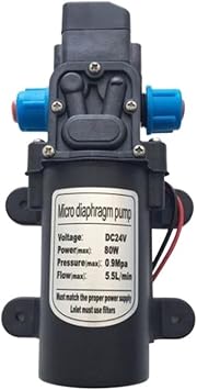 Mini Submersible Portable Electric Water Pump DC 12V/24V 80W Micro Diaphragm Water Pump Self-priming Booster Automatic Switch 330L/H24V
