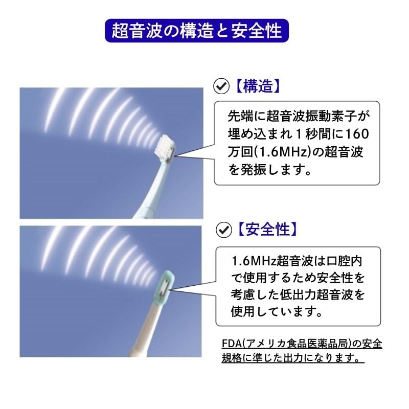 Amazon.co.jp: ラベンダー1.6MHz超音波電動歯ブラシ スマイルエックス