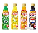 【まるでうおうちドリンクバー】 ペプシコーラ＋CCレモン＋POPメロンソーダ＋デカビタC 希釈用 340ml 割るだけ 濃縮 原液 ペットボトル ４本セット
