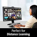 Diamond Multimedia Webcam avec Microphone, USB Complet HD 1080P Webcam pour bureau & Ordinateur portable, streaming en direct HD Vidéo & Audio, angle de vue à travers. Plug & Play., noir