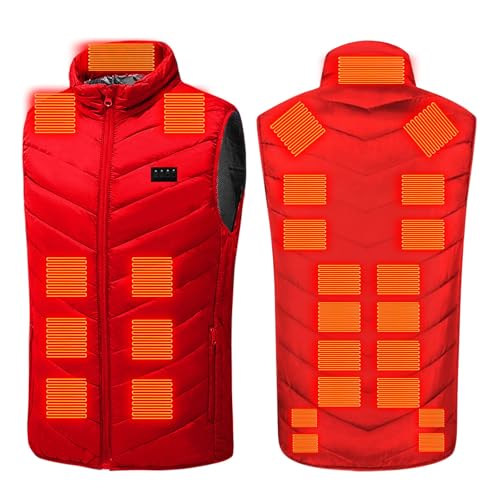 Image of Heated Vest Women and Men USB Rechargeable Heated Vests Stand Collar Packable down Puffer Heating Vest Outerwear