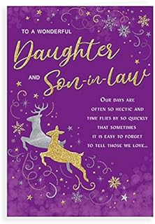 Classic Christmas Card Daughter & Son in Law - 9 x 6 inches - Regal Publishing, Multicoloured, C85387