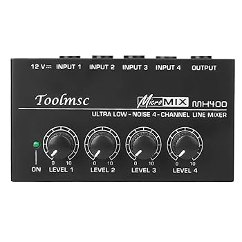 Amazon | ラインミキサーMX400、Toolmscミニオーディオミキサー