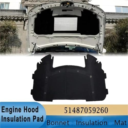 Moteur isolation phonique BMW E90 E91 E92 E93 réduire bruit habitacle coton capot