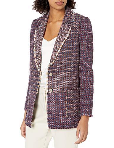 Rebecca Taylor Women's Blanket Tweed-Mix Blazer, Multi, 12