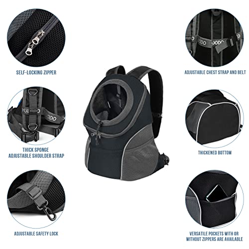 YUDODO Dog Carrier Backpack Pet Dog Carrier Front Pack Breathable Head Out Reflective Safe Warm Doggie Carrier Backpack… - Image 3