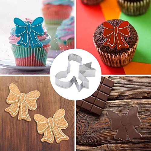 Bow-Knot Biscuit Cookie Cutter | Bow Cookie Cutter | Stainless Steel Biscuit Mold - Baking Fun | Non-Deformable Design | Bowtie Ribbon Cookie Cutter | Ideal For Kids & Adults #TOP4