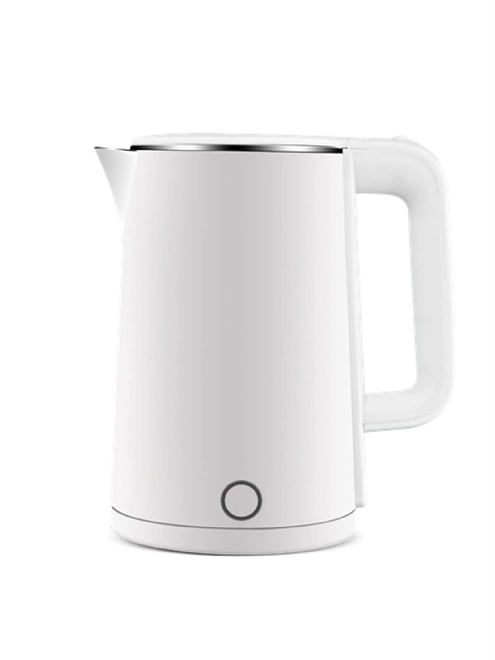 Hervidor de agua eléctrico de acero inoxidable 304, ebullición rápida, apagado automático, protección contra ebullición en seco, hervidor de café, 2 min, 1500 W, blanco, 2,3 L