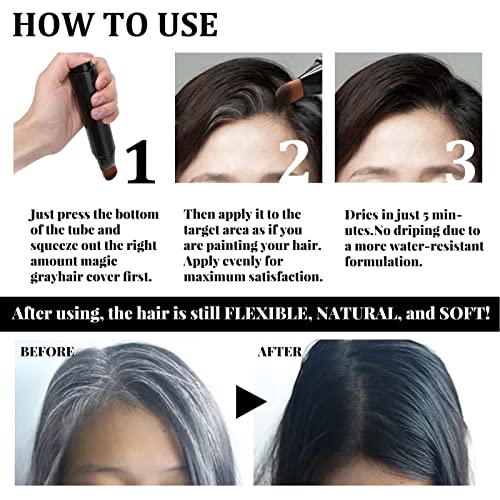 Caneta Esponja Sombreamento De Cabelo À Prova D' Água - Cobrir cabelos grisalhos Retocar Stick Shad