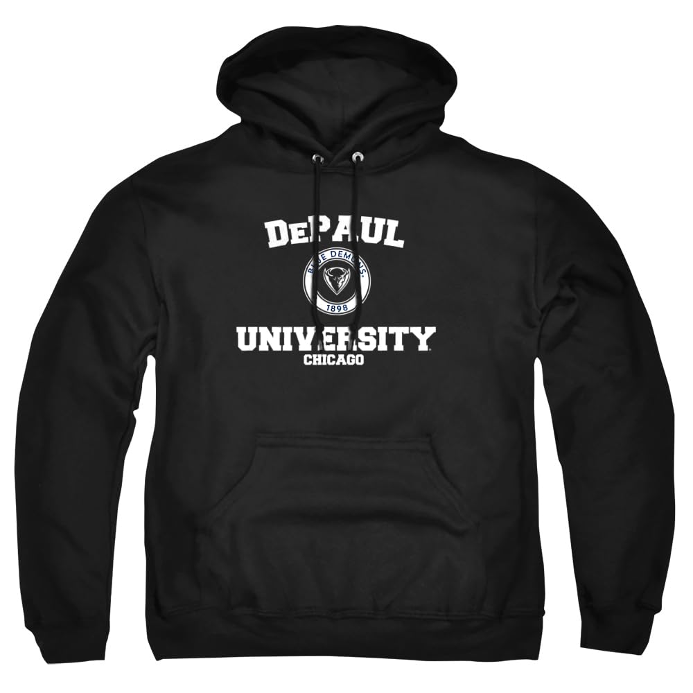 LOGOVISION Depaul University Official Circle Logo Unisex Adult Pull-Over Hoodie