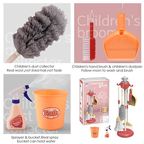 Kids Elephant Cleaning Set of 6, Kids Pretend Play Housekeeping Cleaning Toy Set Toddler Housekeeping Toys for Children Over 3 Years