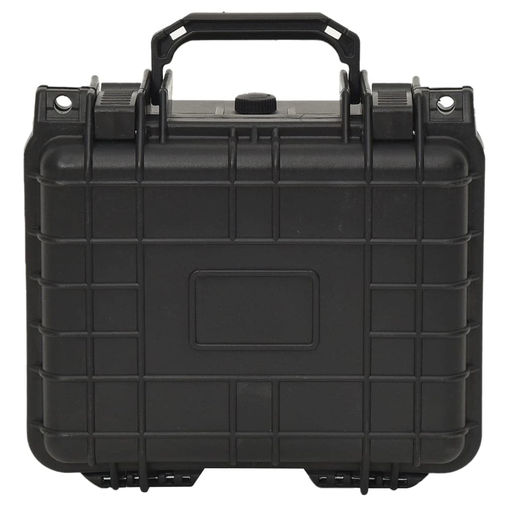 Valigia portatile nera, 27 x 25 x 18 cm, rigida in polipropilene e ABS con inserto in schiuma, impermeabile, antiurto, imbottita, ideale per fotocamera, viaggi, attività all'aperto ed