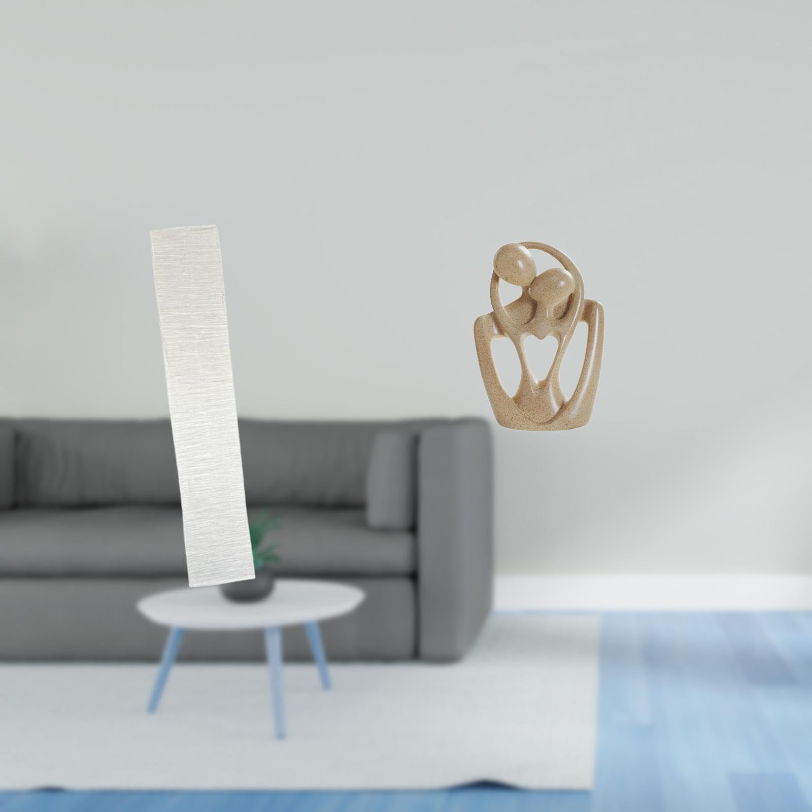Enakshi® Living Room Lamp Shade with Abstract Couple Statue Creative Resin Sculpture for Bookcase Cafe Desktop Decorations Birthday Gift Standing Lamp Light Cover-image-8