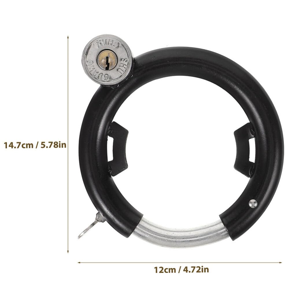 Lucchetto di Sicurezza per Bici Circolare Acciaio Inox 3 Set Nero | Antifurto per Mountain Bike e Bici da Strada, Resistente All'usura, Confezione Multipla per Uso Quotidiano