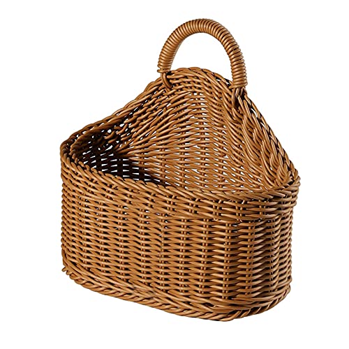 Wangduodu Colgantes, cestas Yute Tejidas Hechas a Mano para organizar, cestas Boho para Pared, Organizador cestas Montaje en Pared para Plantas, Llave para Gafas Sol, Cartera