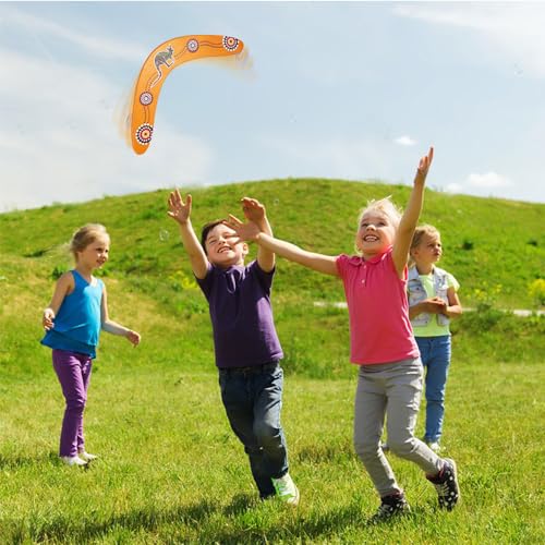 Inborntrait Boomerang for Kids, Australia Style Handmade Wooden Authentic Boomerang, V-Shaped Returning Boomerang for Ages above 10 Years Old Kids and Adult- Light Brown - Thumbnail 2