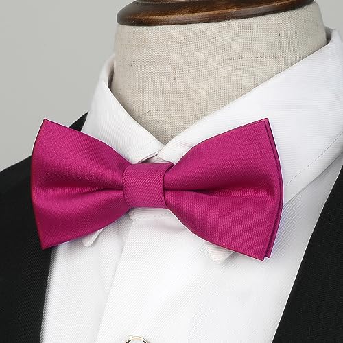 Image of HISDERN Bow Ties for Boys Pre Tied Toddler Bow Tie Adjustable Kids Bowties Clip On Fun Patterned Bowties for Wedding Party