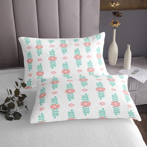 Couvre-lit matelassé fleurs roses parure lit microfibre enfant 4 saisons