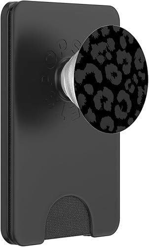 Miniatura 6 de Estampado de guepardo gris negro, estampado de piel de leopardo PopSockets MagSafe PopGrip para iPhone