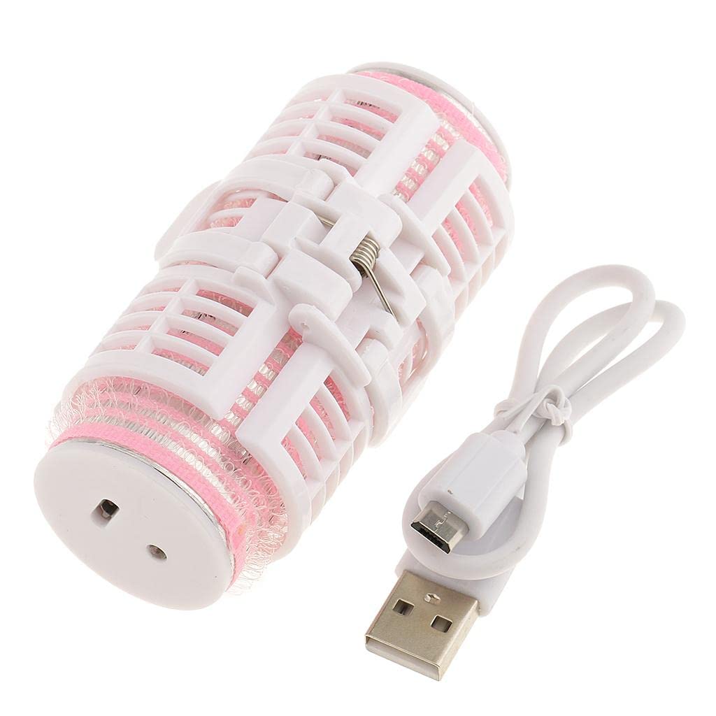 Compact Size USB Rechargeable Double-Deck Roller Hair Curler Hair Roller Women Hair Styling Tools with USB Cable Pink|Rollers & Curlers|Health & Beauty-image-26